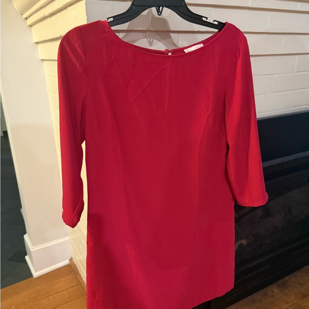 Leith Vibrant Pink Long Sleeve Sheath Dress